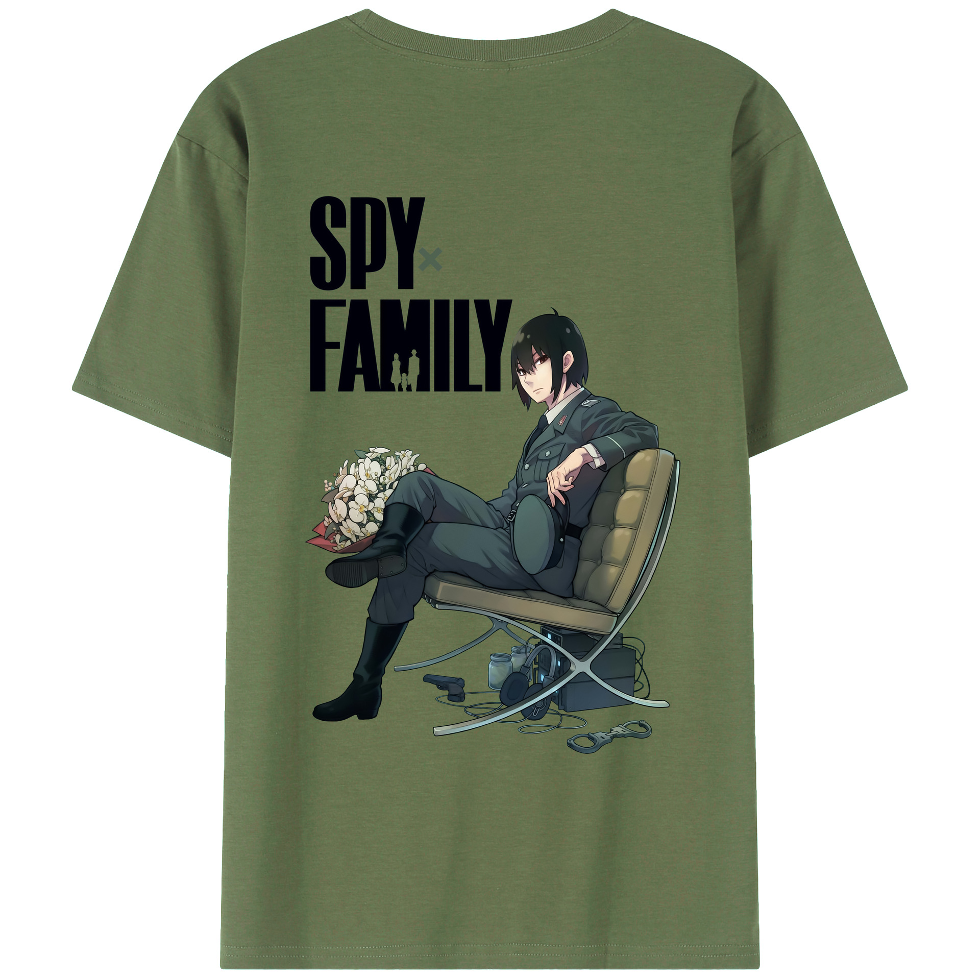 （画像用） SPY×FAMILY间谍家家酒 綿100％ メンズ半袖Tシャツ（バックプリント） 通気性